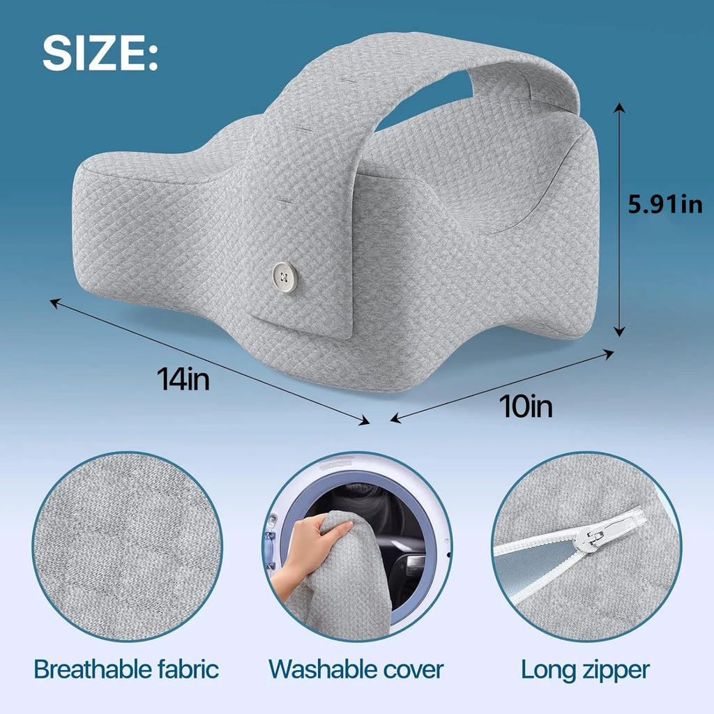 Memory Foam Knee Pillow for Orthopedic Sciatica Back Leg Hip Align Spine Pregnancy Body Pillows Back Support for Side Sleepers