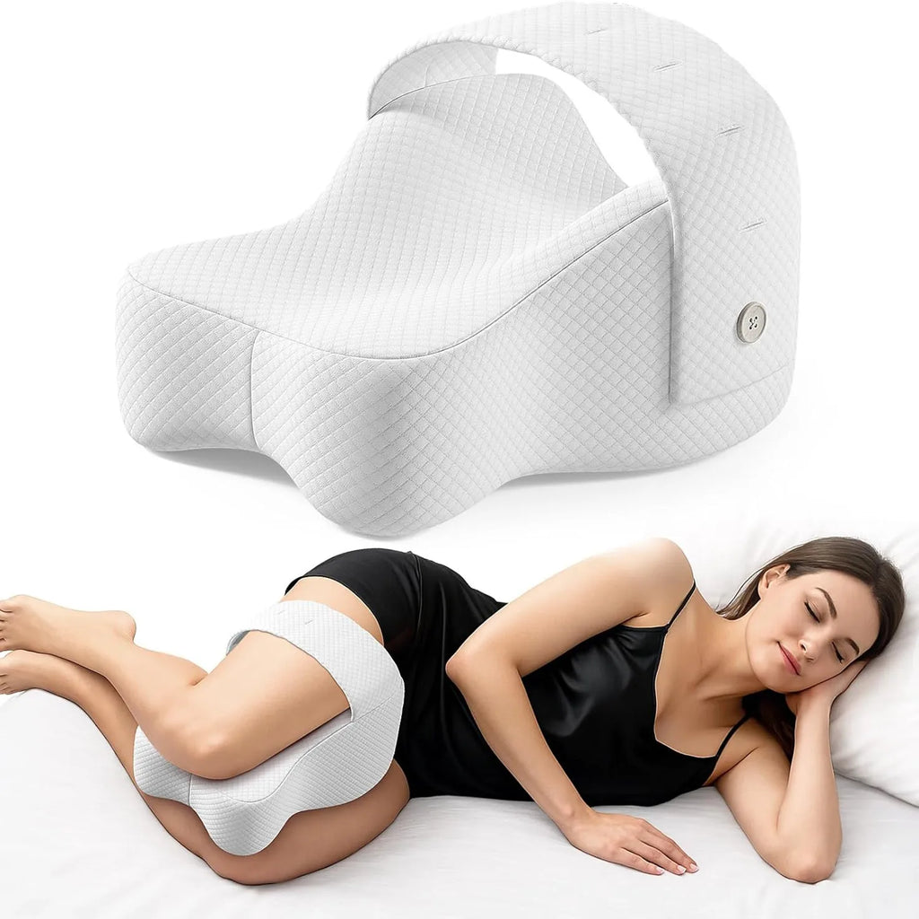 Memory Foam Knee Pillow for Orthopedic Sciatica Back Leg Hip Align Spine Pregnancy Body Pillows Back Support for Side Sleepers
