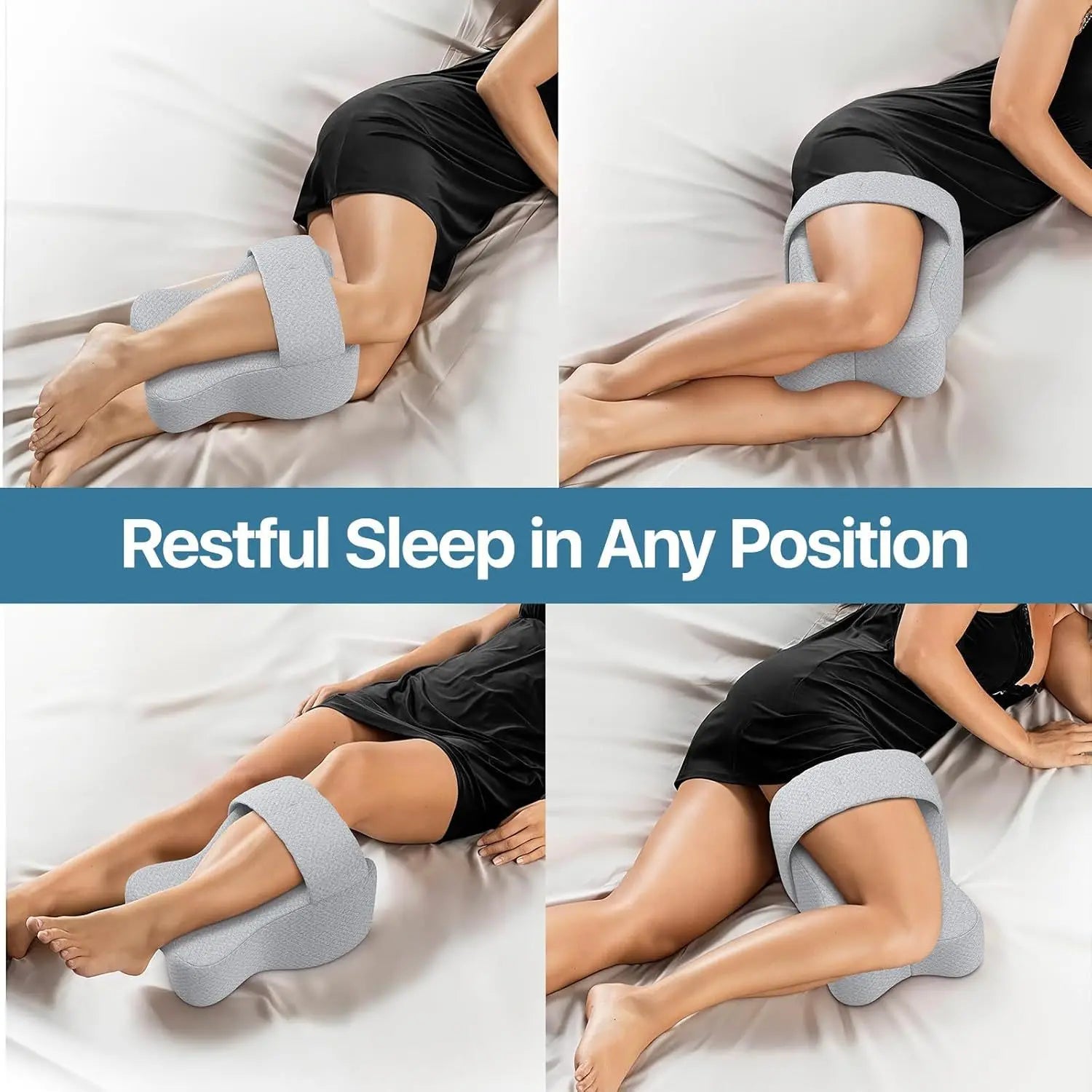 Memory Foam Knee Pillow for Orthopedic Sciatica Back Leg Hip Align Spine Pregnancy Body Pillows Back Support for Side Sleepers