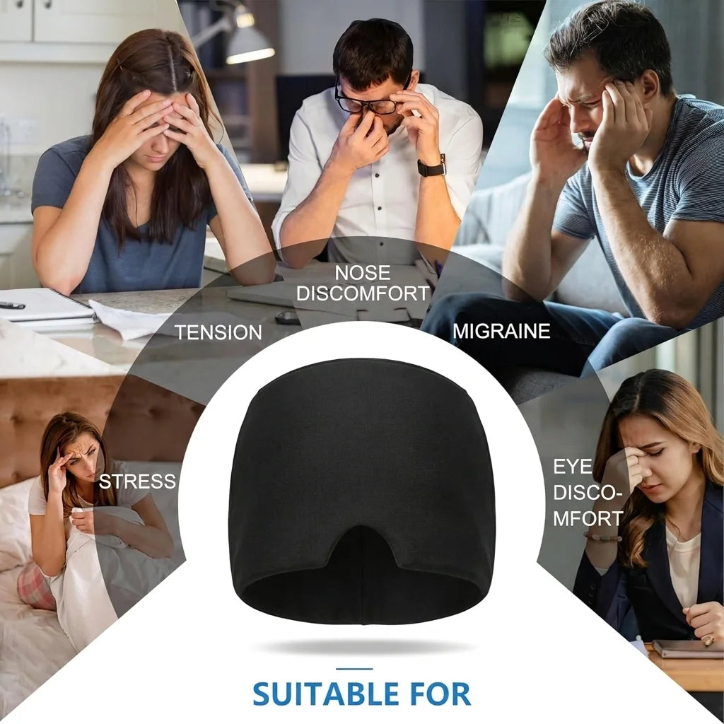 Single-Sided Gel Ice Cap for Headache Relief Migraine Relief Hat Wearable Cold Compress Eye Mask for Tension Pain Relief