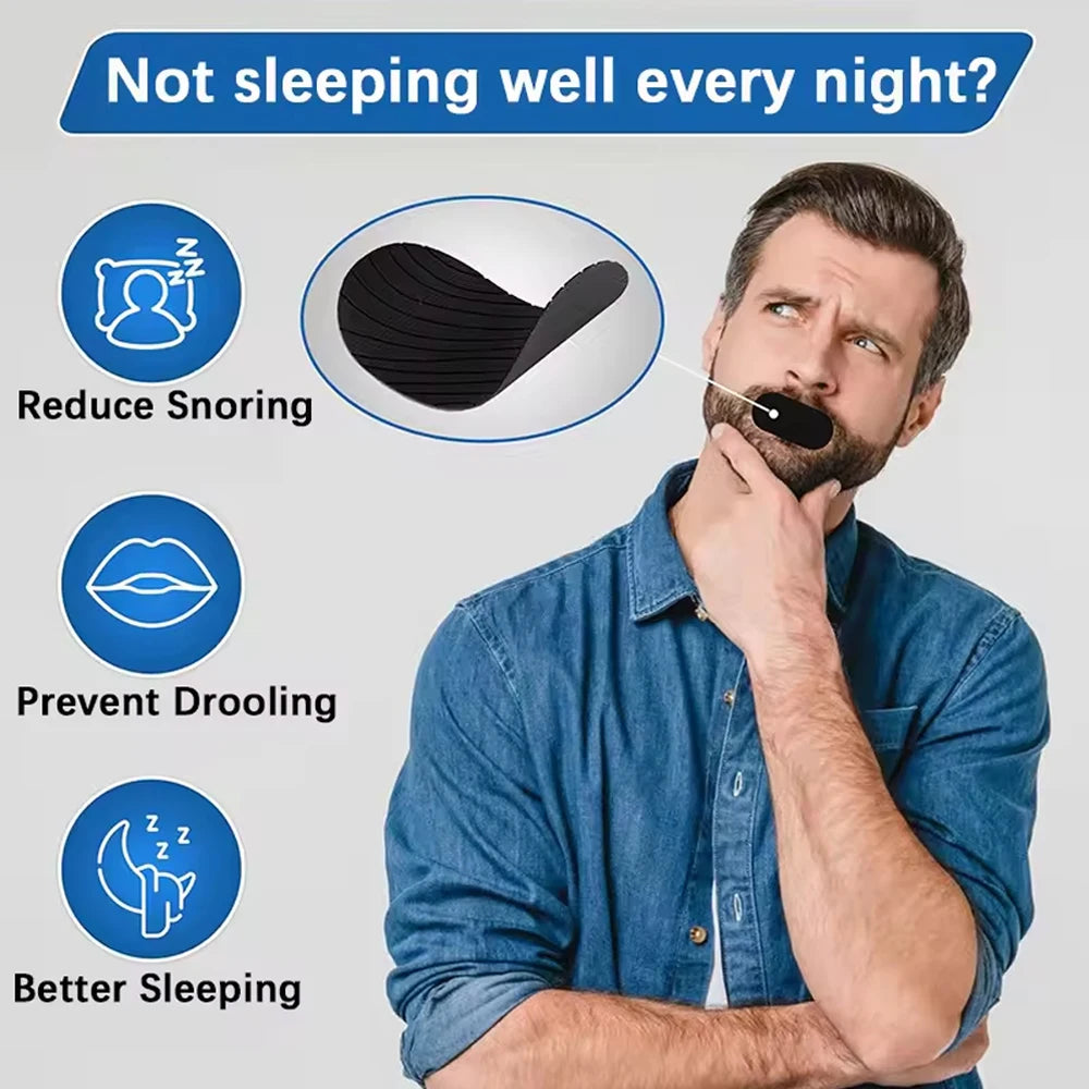 30/60/90Pcs Anti Snoring Sleep Mouth Tape Best Breathing Nasal Strips Medical Grade Improved Sleeping Quality Snoring Relief
