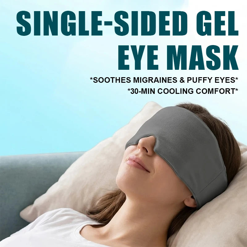 Single-Sided Gel Ice Cap for Headache Relief Migraine Relief Hat Wearable Cold Compress Eye Mask for Tension Pain Relief