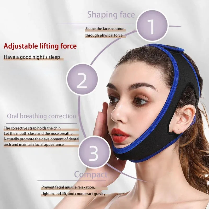 Triangular Chin Strap Anti Snoring Belt Mouth Guard Gifts for Women Men Better Breath Health Snore Stop Bandage Sleep Aid